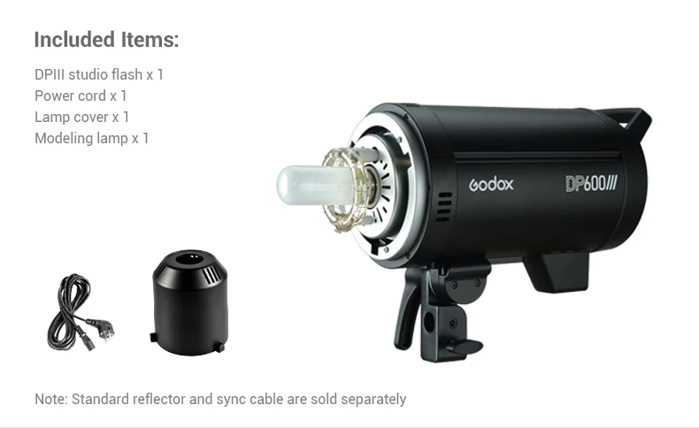 Godox DP600III 600W GN80 2,4G встроенный студийный стробоскопический светильник для фотосъемки, светильник для вспышки