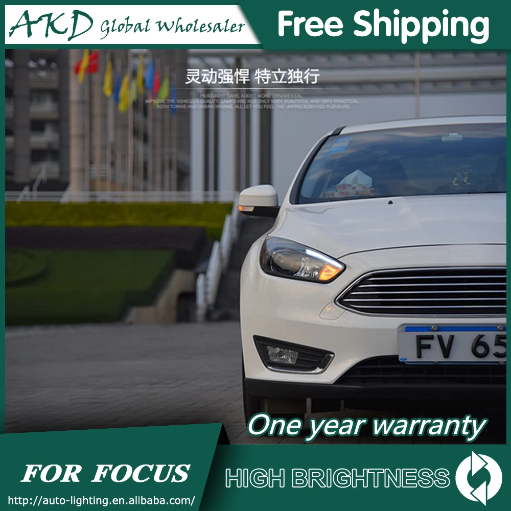 Головной светильник s для автомобиля Ford Focus- ST Sytle DRL Дневной ходовой светильник, светодиодный Биксеноновая лампа, противотуманный светильник, автомобильные аксессуары