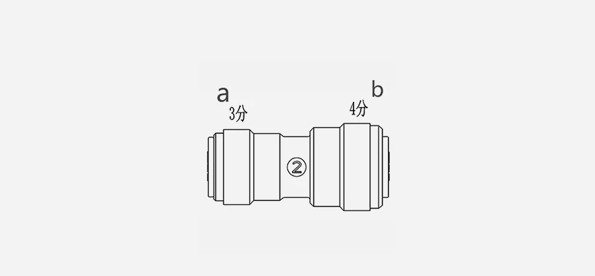 POM Straight quick attach connector 1/2" to 3/8" PE pipe union connector lock clamp free for Water purifier water dispenser