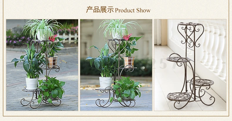 Foreign European Style Landing Type Flowerpot Frame Multi-storey Room Domestic A Living Room Balcony