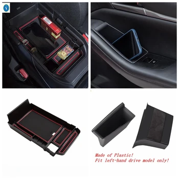 

Yimaautotrims Main Driving Glove Center Control / Front Door Handle Armrest Container Storage Box Cover For Mazda 3 CX-30 2020