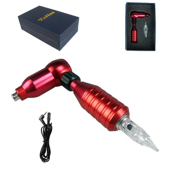 

Fashion Tattoo Machine Aluminum Alloy Lightweight No Noise Tattoo Gun Motor Audio Interface Makeup For Body Eyebrow Art Tool