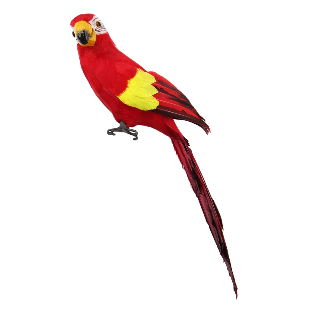 Garden Decoration Parrot Ornaments Animal Ornaments Parrot Garden Props Artificial Feather Bird Decoration 1 Piece 45CM Artificial Parrot Bird For Garden Outdoor