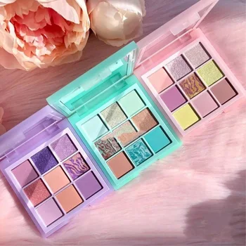 

2020 9 Colors Eye Shadow Palette Matte Glitter Eyeshadow Makeup Palettes Beauty Glazed Pigment Eyeshadows Set With Makeup Mirror