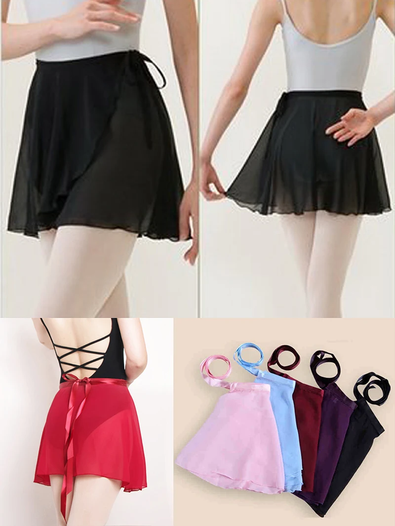 NWT Short Circle Chiffon Skirts Many Colors Adult/Child Sizes 2 Layer Ballet 