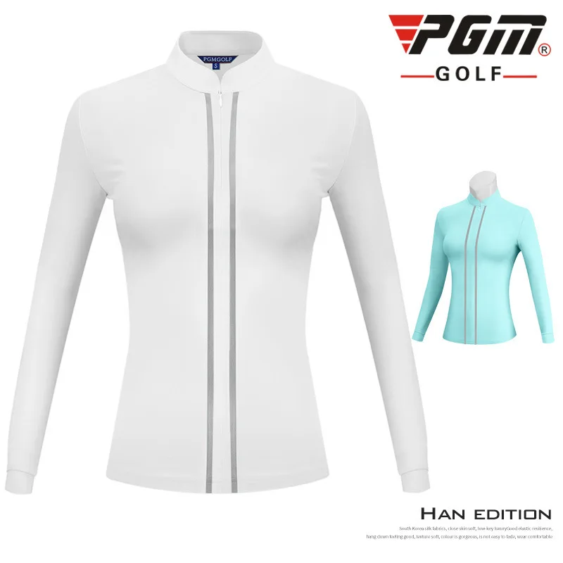 PGM Women Golf Jacket Long Sleeve Keep Warm Windbreaker Ladies Stand Collar Casual Shirt Golf Training Clothing D0800
