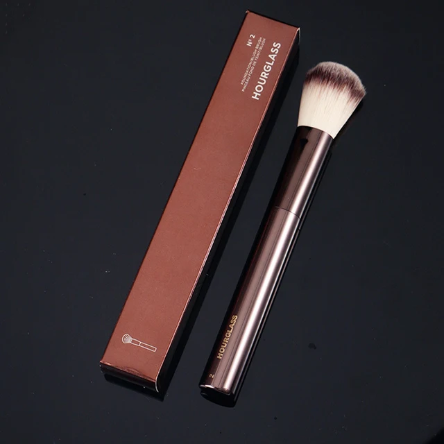 HOURGLASS Full Set Of Makeup Brushes Blush Powder Foundation Contour Eye Shadow Concealer EyeLiner Smudger Metal Handle Brushes 2