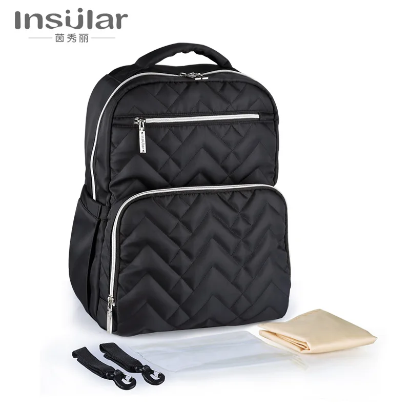 

Insular Fashion Shoulder Waterproof Nylon Diaper Bag Large Capacity Mom And Baby Nursing Backpack Shoulder Mommy Bag Cross Borde