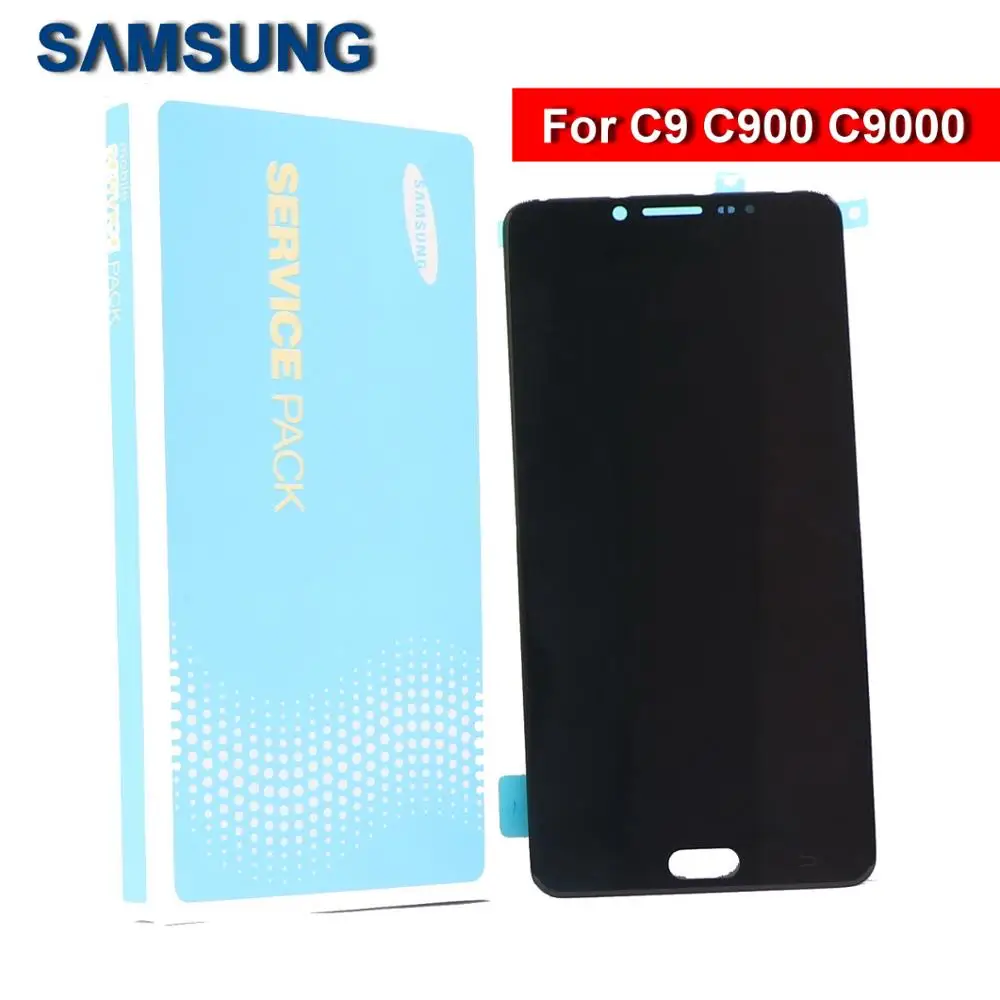 

100% original Super AMOLED C9 LCD screen for SAMSUNG Galaxy C9 Pro LCD C9000 C9 touch screen digitizer components