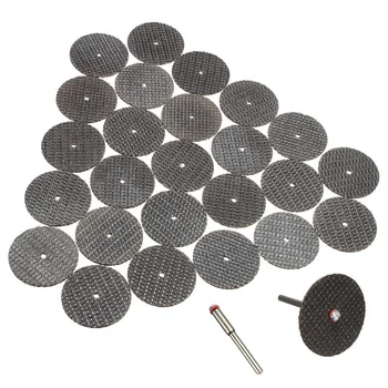 

Hot Sale 25PCS Resin Cutting Wheel Discs Set Kit + 1 Mandrel For Rotary Tool