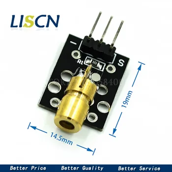 

KY-008 650nm Laser sensor Module 6mm 5V 5mW Red Laser Dot Diode Copper Head