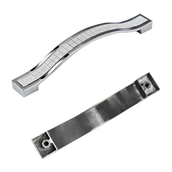 

10 x Crystal Furniture Handle Bar Grip Handle Kitchen Cabinet Drawer Door Handles Silver 128mm