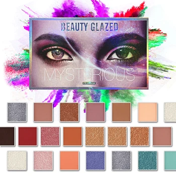 

Beauty Glazed 18 Color Glitter Matte Eyeshadow Palette Makeup Glitter Pigment Smoky Highlight Eyeshadow Palette Cosmetics TSLM2