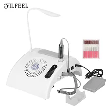 3 в 1 мощный коллектор для всасывания пыли с ногтей с 6 шт головками для маникюра инструменты для ногтей шлифовальный полировальный коллектор для буровой пыли