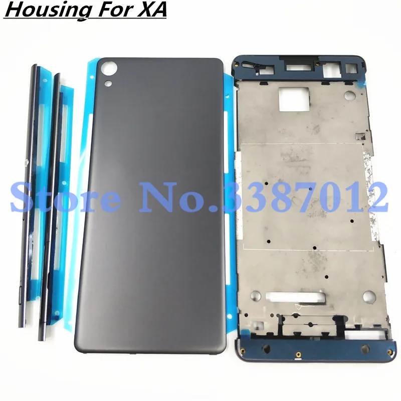 

Full Housing Middle Front Frame Bezel For Sony Xperia XA F3111 F3112 F3115 + Side Rail Stripe With Buttons+Logo