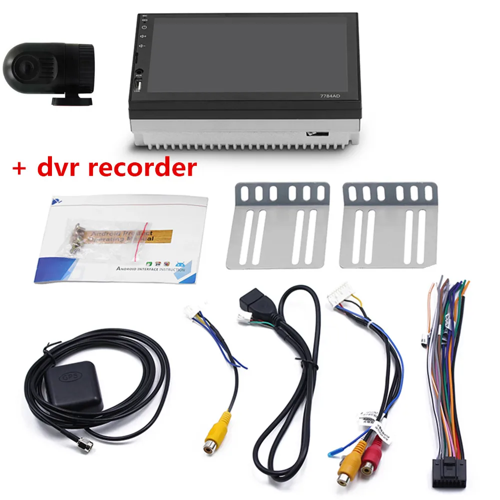 mp5-dvr recorder " сенсорный экран 2Din BT Android 7,1 автомобильный MP5 MP4 плеер gps FM AM радио AUX карта+ камера - Цвет: mp5-dvr recorder