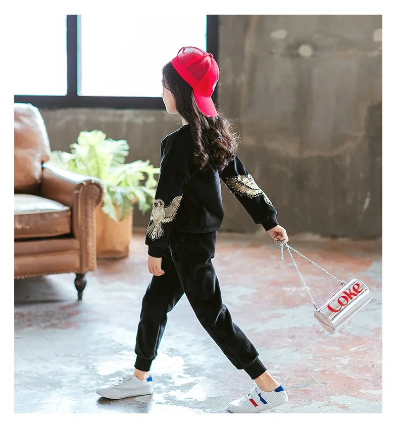 Teen Children Clothing Winter Toddler Old Girls Clothes Boy Costume Outfit Suit Kids Tracksuit For Girls Clothing Sets Velvet