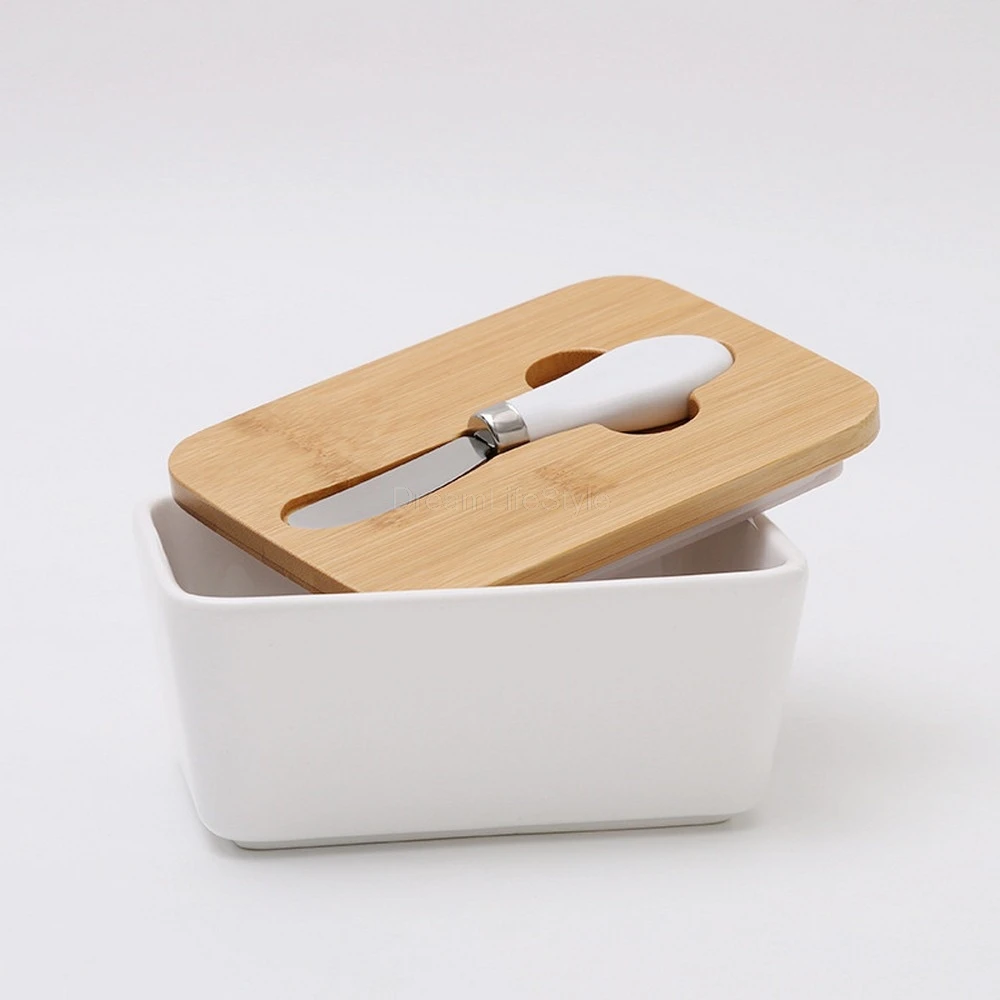 Household Multifunctional Butter Dish With Lid Porcelain Keeper Covered Butter Container Heat Kitchen Countertop Refrigerator Household Multifunctional Butter Dish With Lid Porcelain Keeper Covered Butter Container Heat Kitchen Countertop Refrigerator