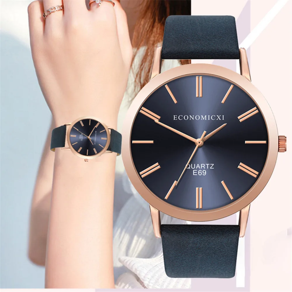 Роскошные часы минималистичные Женские повседневные часы-браслет кварцевые с кожаным ремешком модные наручные элегантные часы relogio feminino