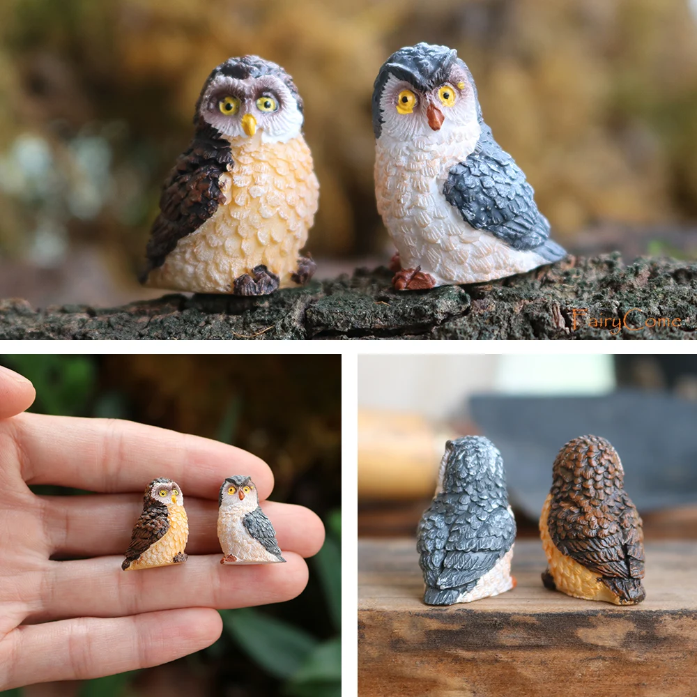 Resin Miniature Animals Fairy Garden Mini Forest Farm Animal Realistic Micro Tiny Animals Figurines Squirrel Chicken Bunny Set