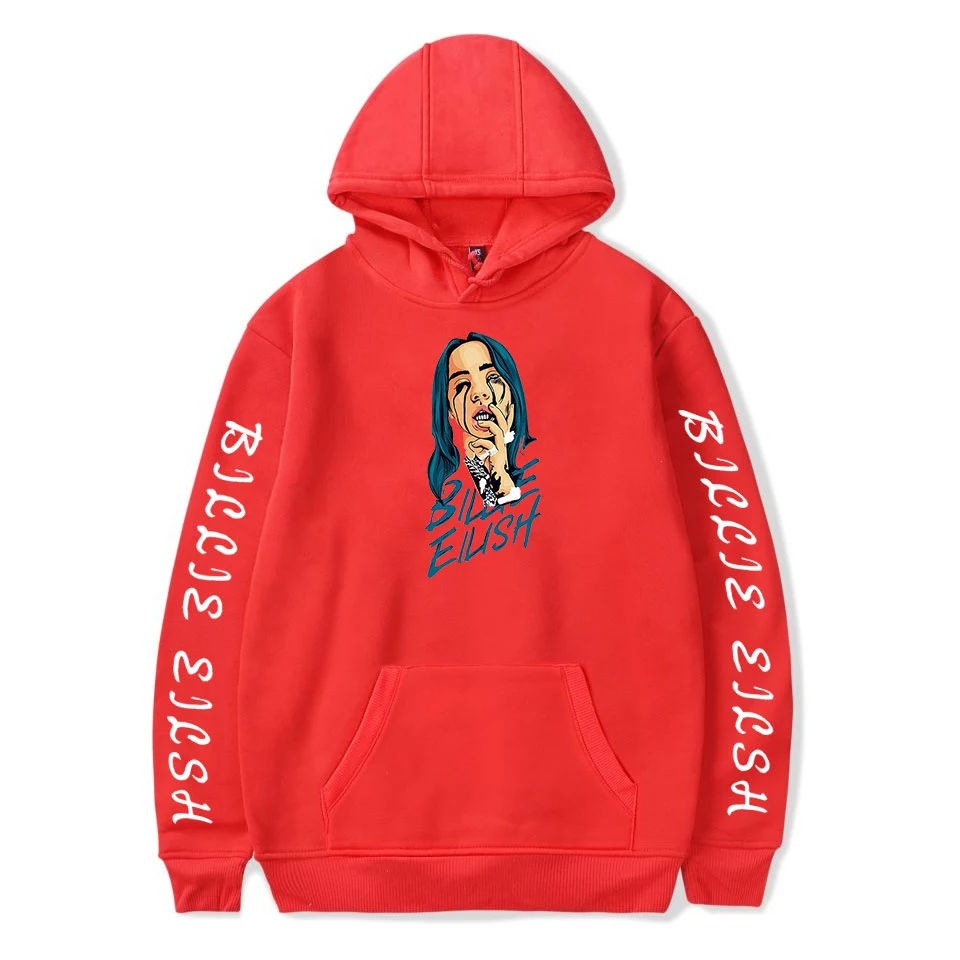 Billie Eilish/толстовки с капюшоном с логотипом; Мужская толстовка; пуловер больших размеров; сезон осень-зима; удобные теплые толстовки для мальчиков и девочек