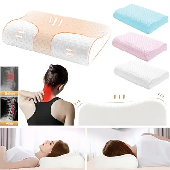 

Memory Foam Pillow Orthopedic Pillow Sleep Bedding Neck Pillow Fiber Slow Rebound Soft Massager Pillow For Cervical Health Care#