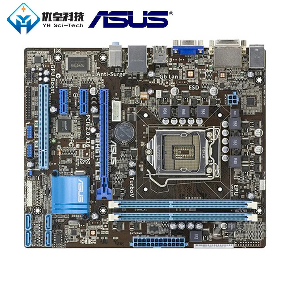 Asus P8H61-M LE Intel H61 оригинальная материнская плата для настольных ПК с разъемом LGA 1155