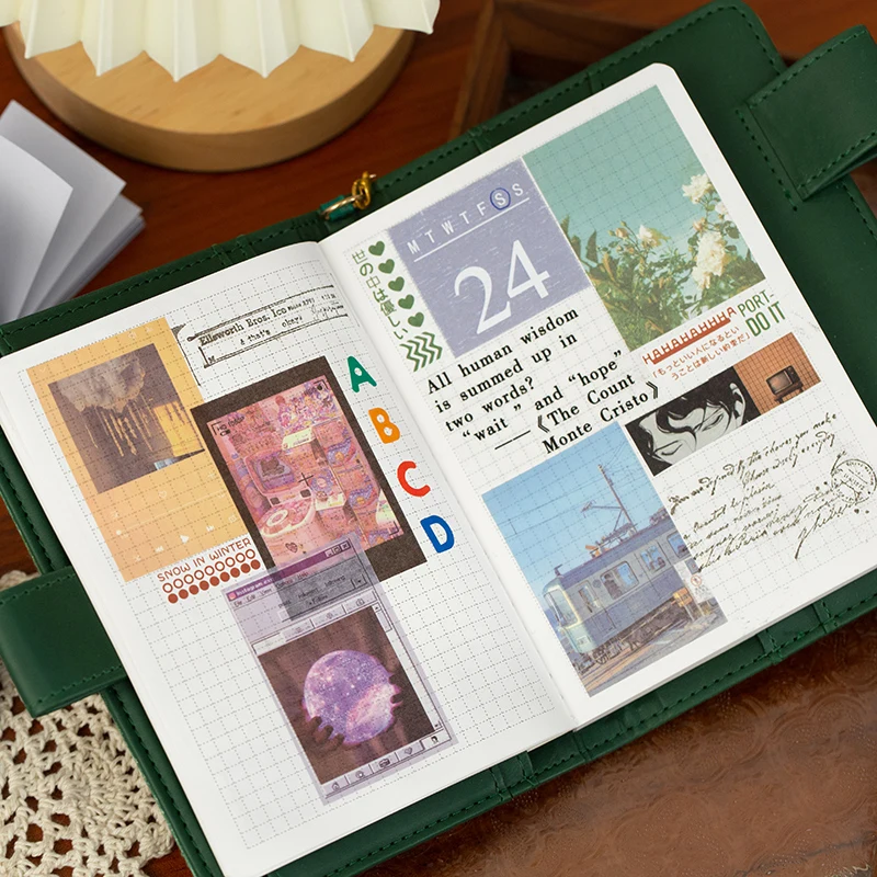 Yoofun 50 Sheets Natural Scenery&Art Paintings Stationery Stickers Book Aesthetic Landscape Cute Bullet Journaling Decor Sticker