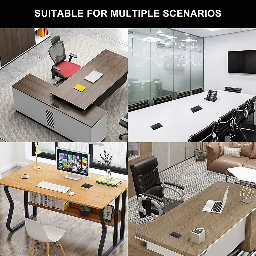 

Прямоугольная пластиковая втулка, крышка с отверстием, выходной порт, держатель провода, крышка с отверстием для провода, настольная Кабельная коробка, Проволочная коробка