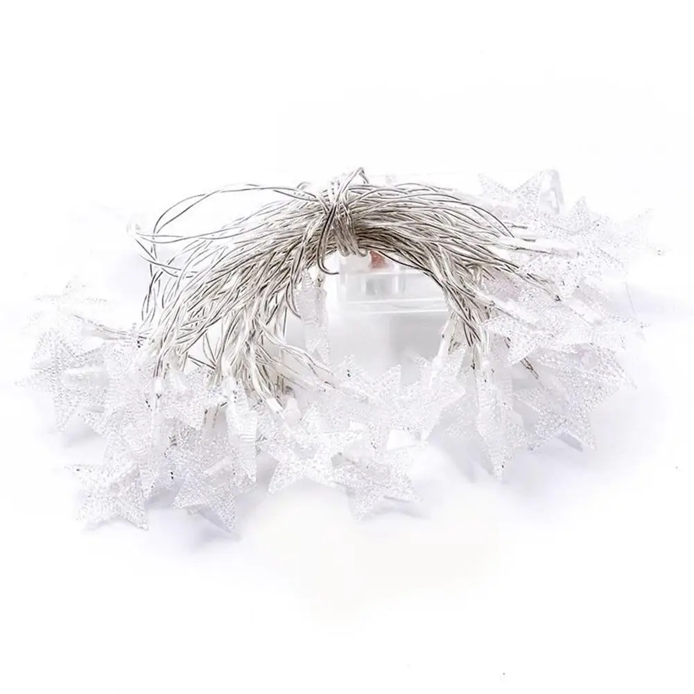 Battery Powered 6M 40 LED Star Fairy Garland String Lights Novelty For New Year Christmas Wedding Home Indoor Decoration