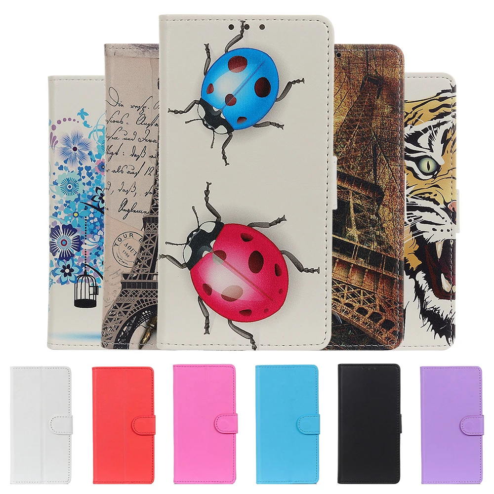 

Pattern Case For Alcatel 3 3L 2019 Cover Wallet PU Leather Kickstand Card Slot Flip Case For Alcatel 1S 1C 1X 2019 Cover