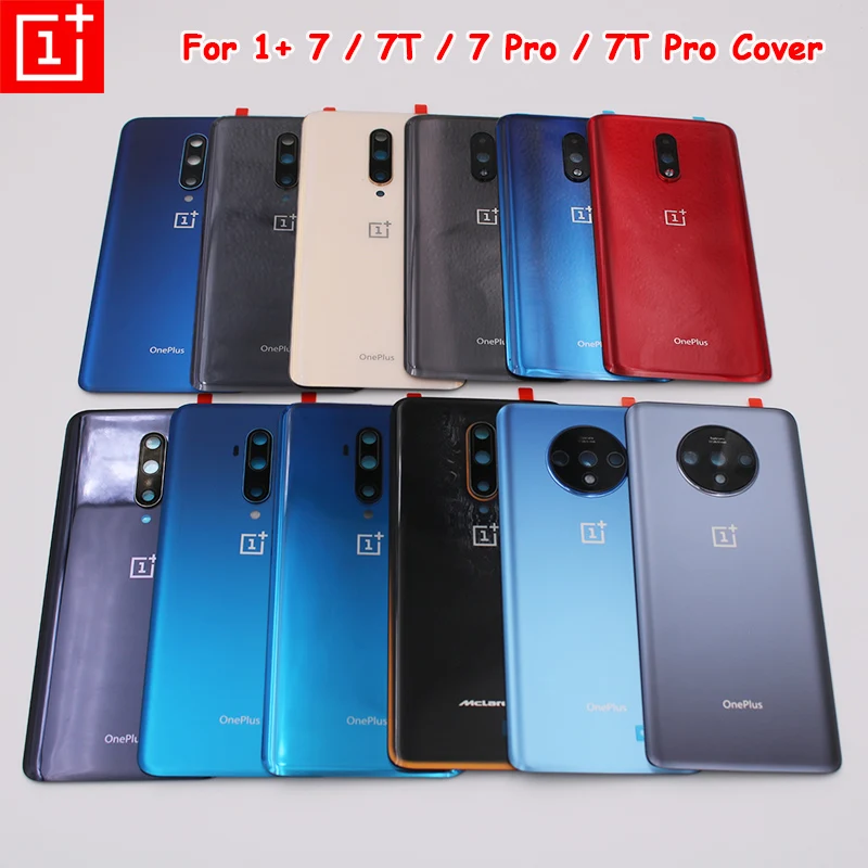 Оригинальный чехол для Oneplus 1 + 7 T Задняя крышка стеклянная задняя телефона Замена