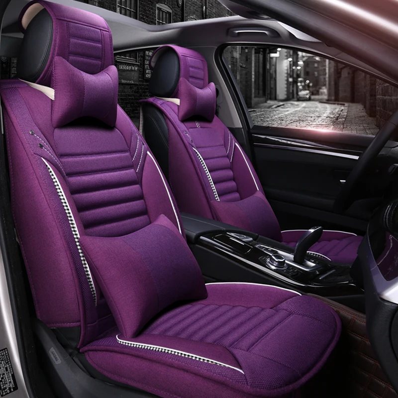 

Full Coverage flax fiber car seat cover auto seats covers for Mitsubishi Group i miev colt lancer eclipse cross rvr asx outlande