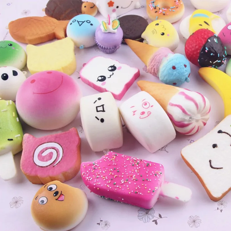 Kawaii искусственные продукты эластичные мягкие игрушки замедлить рост для детей взрослых снимает стресс тревога образец модели