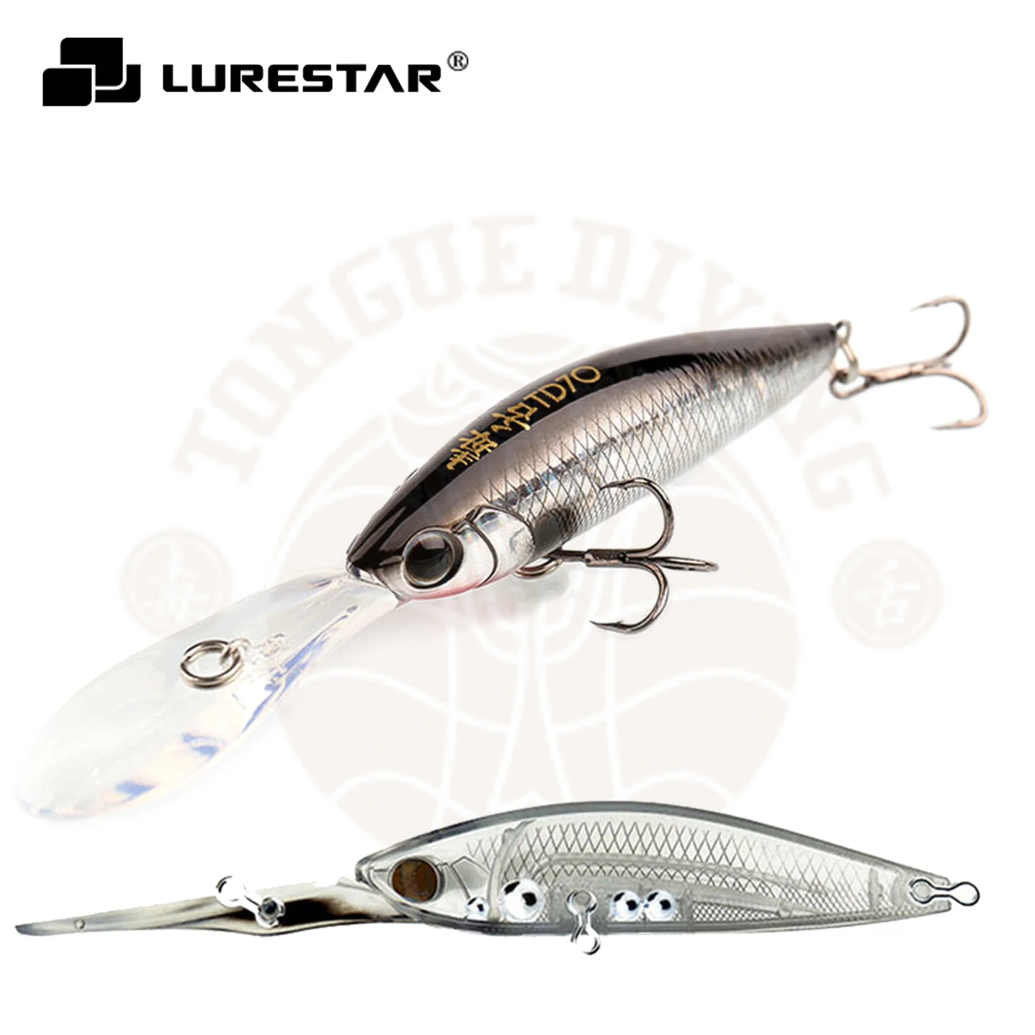 Lurestar Td70 70mm 10g Deep Diving Crankbaitディープダイビングミノーシャッドルアー最大深さ3メートル タングステンボールクランクベイト用バス釣り Fishing Lures Aliexpress