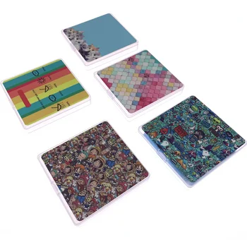 

5pcs Ready! 106*105*18mm Cartoon Portable Storage Box Case DIY Tool Coils cotton Mask Case Container PP