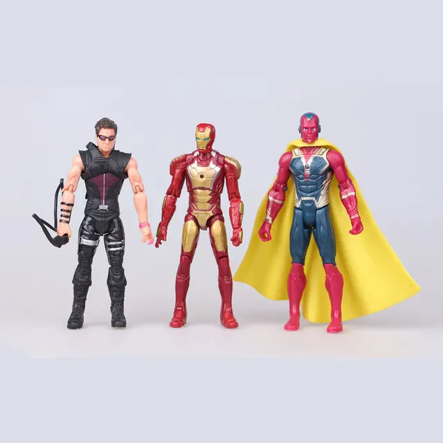 10 pièces/ensemble 15cm Marvel Super-héros Avengers Iron Man Spiderman  Falcon Captain America Action Figure jouets poupée pour enfant garçon -  AliExpress