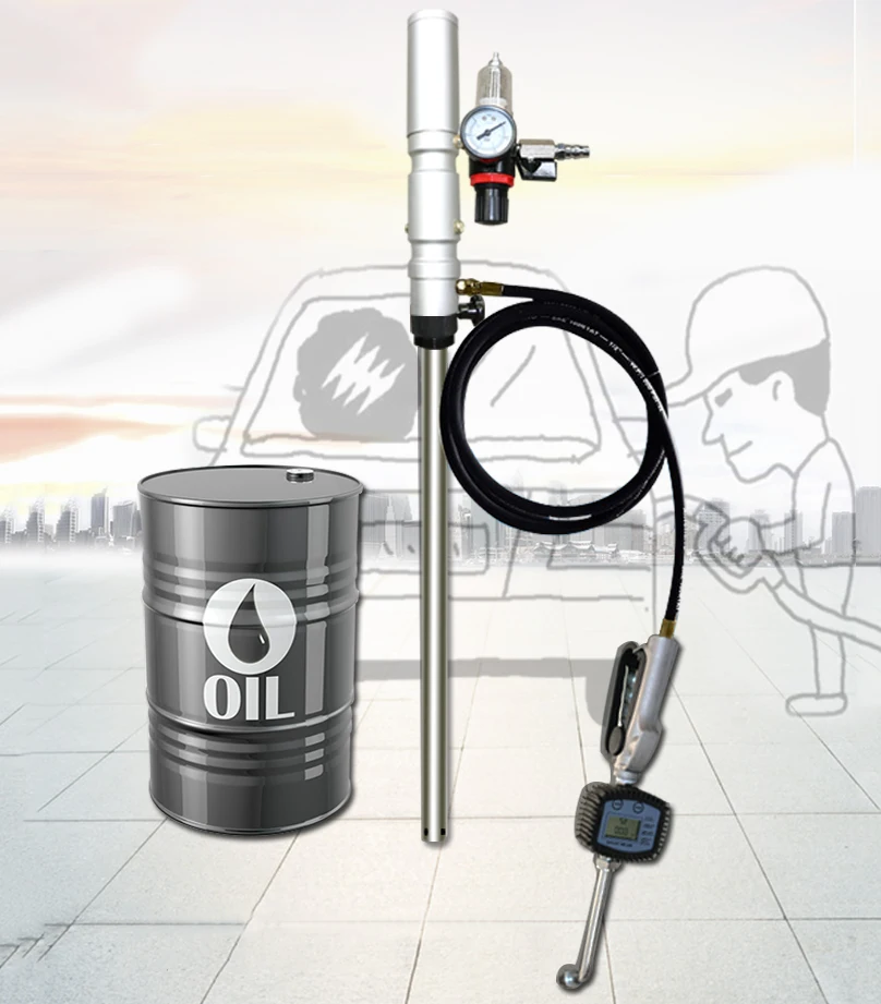 Pneumatic Lubricant Fuel Metering reading Pumping Kit Equipment Filling oil pump Gun Accessories