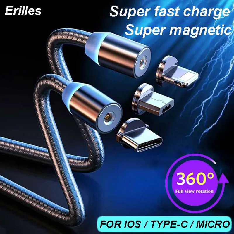Кабель для быстрой зарядки Iphone Lightning Магнитный зарядный кабель|Кабели мобильных