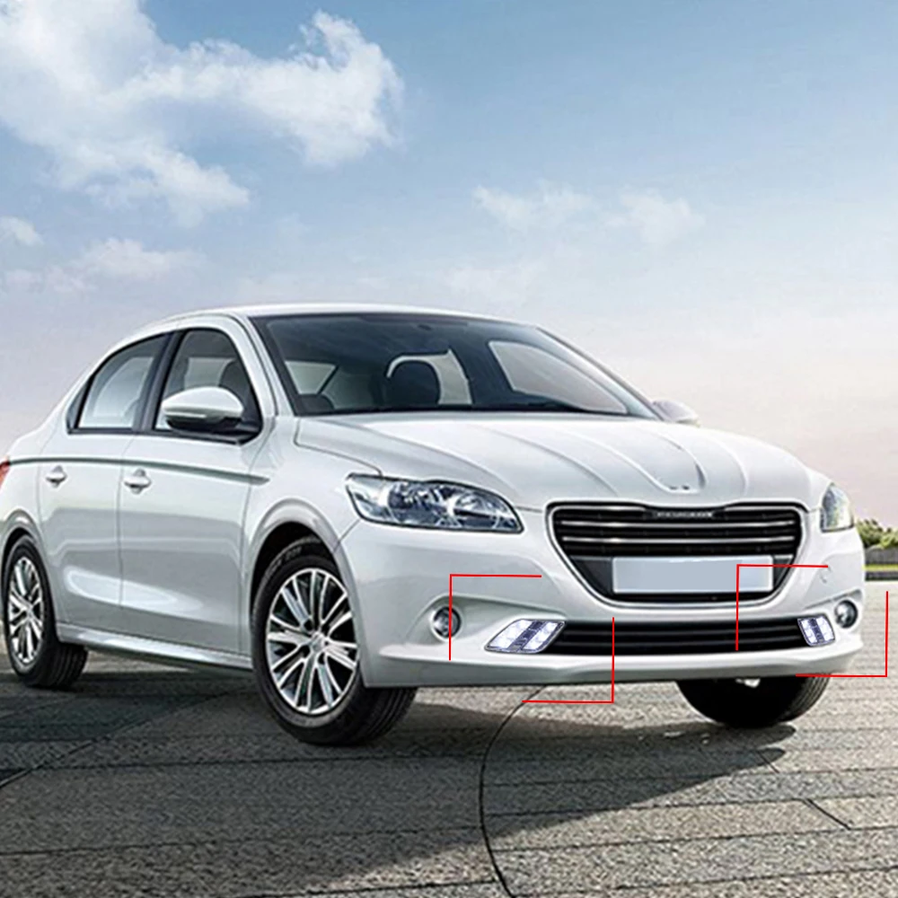 Автомобильная проблесковая 1 пара 12V ABS светодиодный DRL Габаритные огни дневного