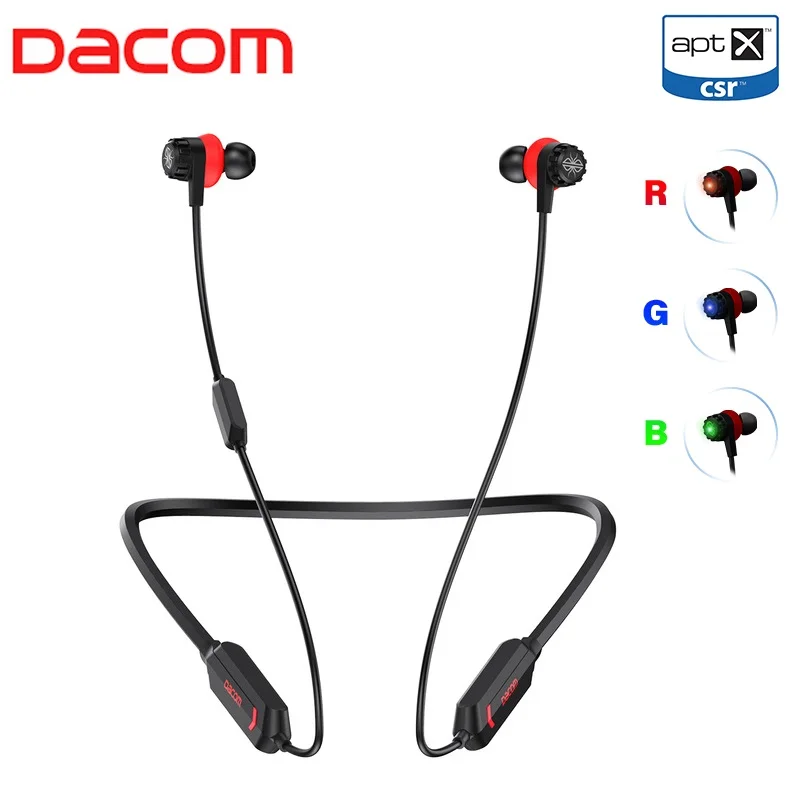 Dacom GH02 игровые bluetooth-наушники Apt-X HD Super Bass Беспроводные наушники с микрофоном RGB светодиодный светильник для мобильного телефона