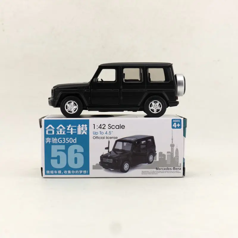 1:42 масштаб Benz-G350D SUV сплава тяга-назад автомобиля литья под давлением металлическая модель автомобиля
