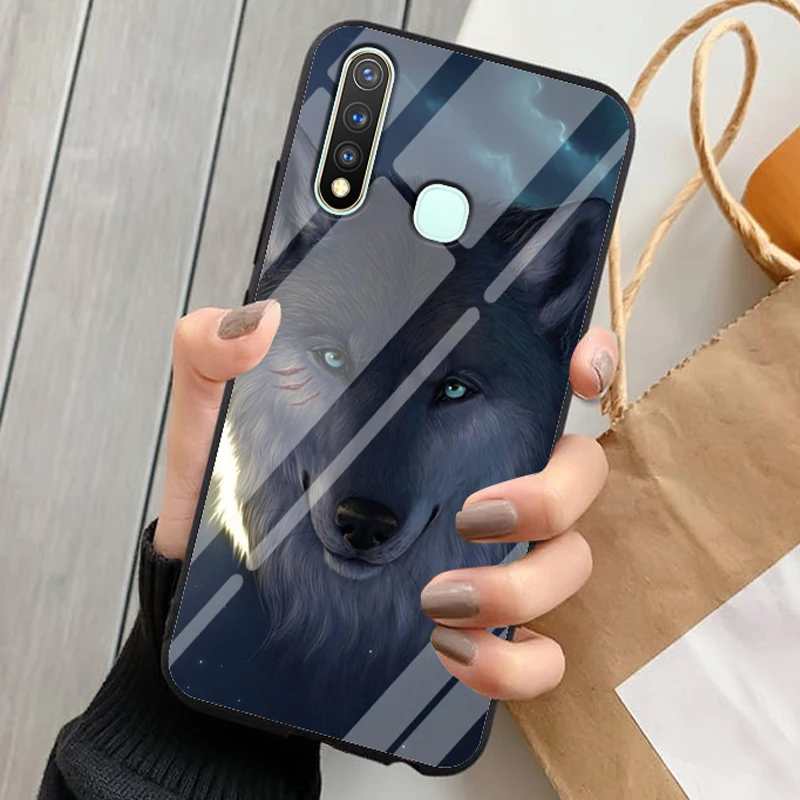 ДЛЯ Vivo Y19 чехол 6,53 ''закаленное стекло твердая задняя крышка для Vivo Y19 чехол Y 19 полный защитный чехол для телефона s силиконовый бампер