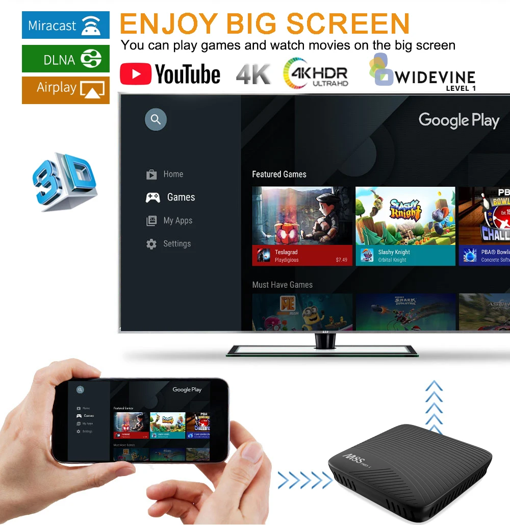 Mecool M8S PRO L ТВ приставка Amlogic S912 Восьмиядерный ПЗУ 3G ram 16G 32G 4K HD Android 7,1 Смарт ТВ приставка медиаплеер телеприставка