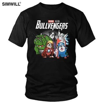 

Funny British Bulldog T Shirt Men Graphic Cotton T-Shirt Short Sleeve Bullvengers Animals Tshirt English Dog Tee Pet Owner Gift