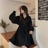 Vestido plisado de manga larga para mujer, estilo pijo, liso, dulce, sin definición, sencillo, elegante, japonés, estudiantes, ropa de calle ► Foto 1/6