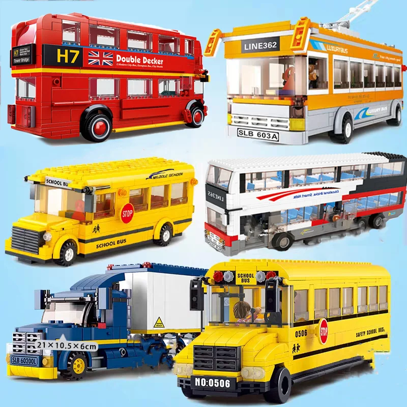 New 537Pcs City Truck Station Building Blocks Bricks Kids Educational DIY Gift 