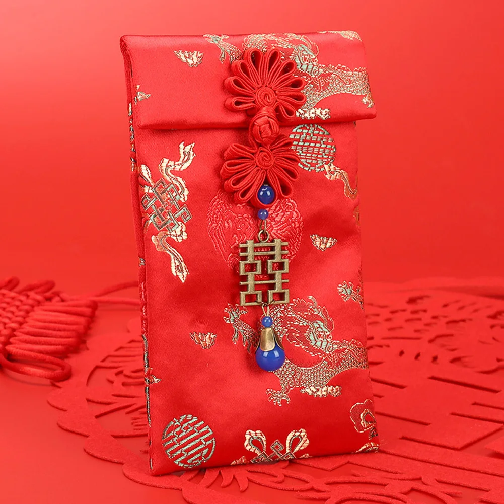 Китайский год подарок на новоселье сумка Hong Bao парча Свадьба День рождения Весенний фестиваль традиционные красные конверты