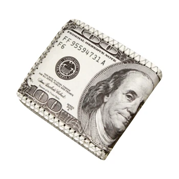 

Men Wallets Dollar Figure Currency Credit Wallet Male Multi Pocket Wallets 100$ Coin Holder Women 815