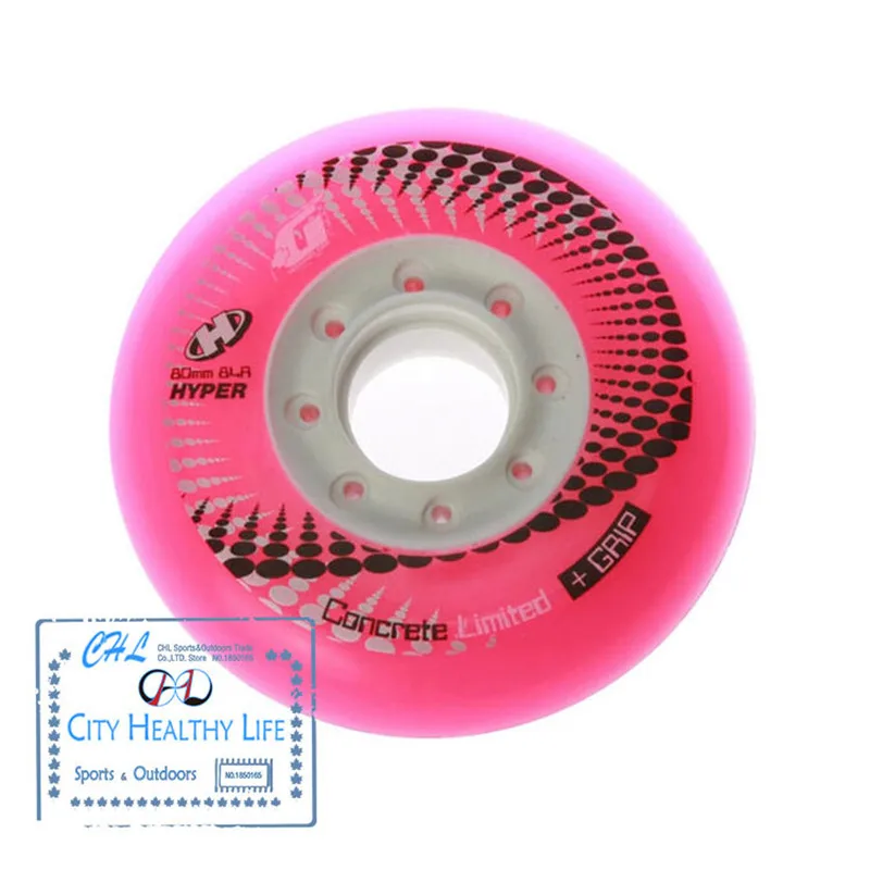 84A SEBA Hyper+ G GRIP бетонные роликовые коньки колеса роликовые коньки FSK слалом тормозное колесо [72 мм 76 мм 80 мм] - Цвет: Rose